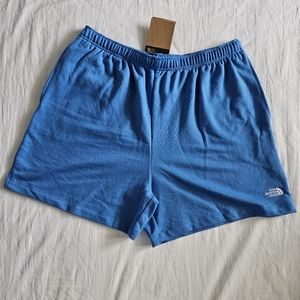 The North Face Simple Logo Fleece Shorts Super Sonic Blue Men's Size Medium